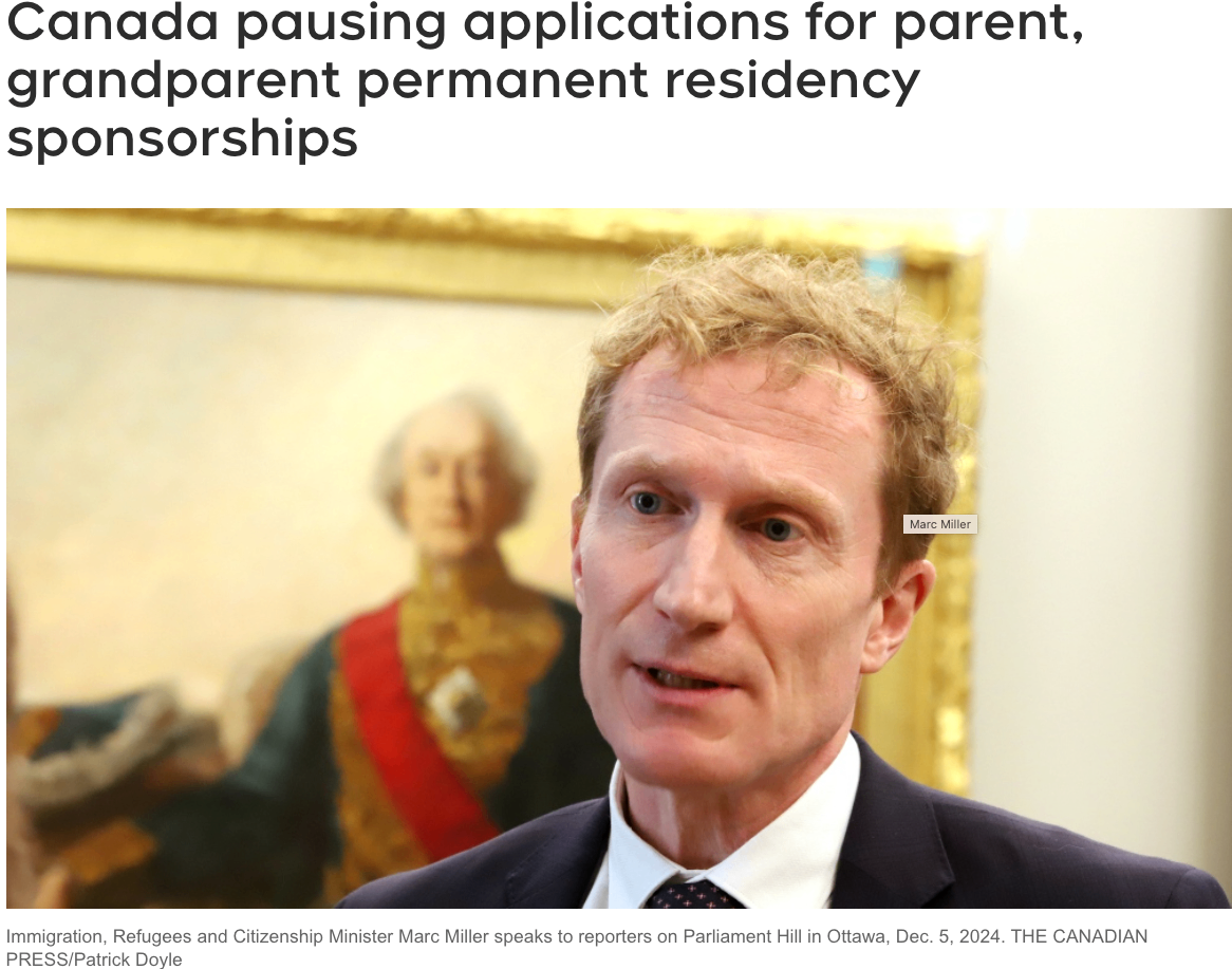 加拿大叫停父母团聚移民申请！今年暂停接受，直至另行通知！