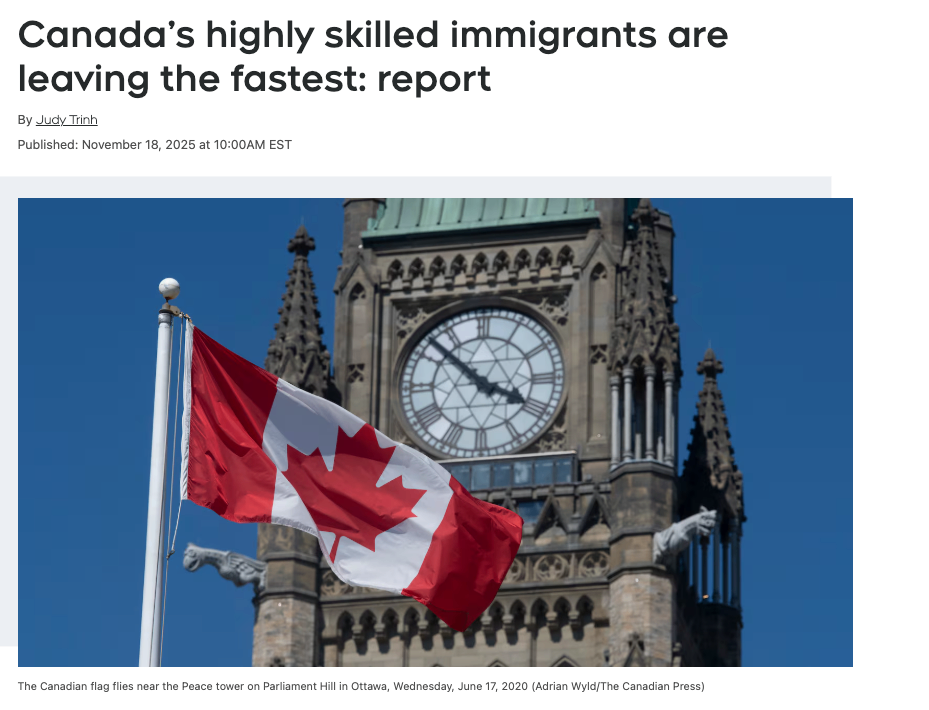 加拿大高技能移民流失速度最快：报告