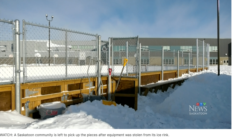 萨斯卡通溜冰场价值数千加元的设备被盗