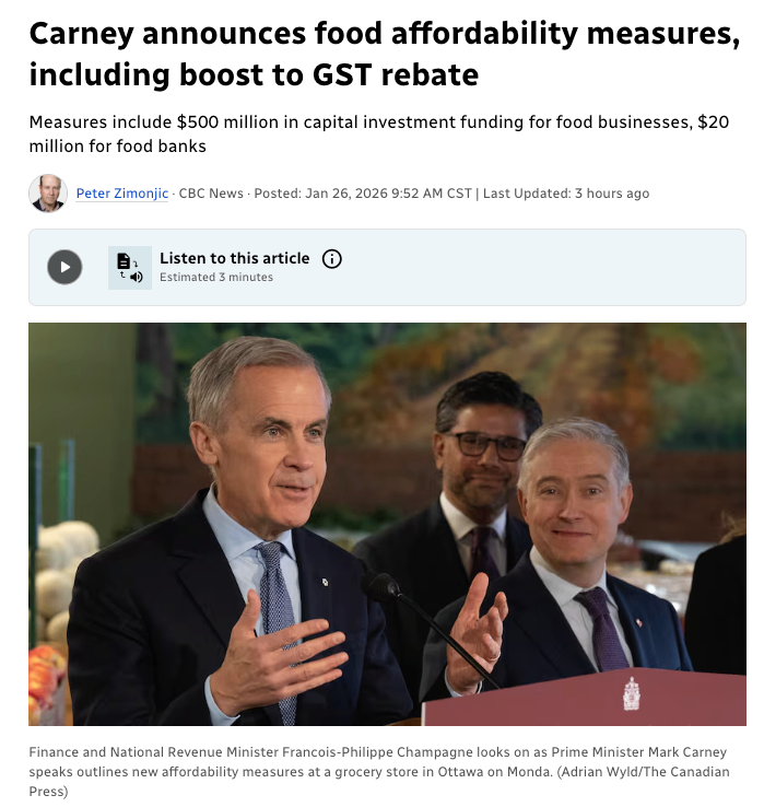 卡尼在国会复会之际宣布提高 GST 退税补贴