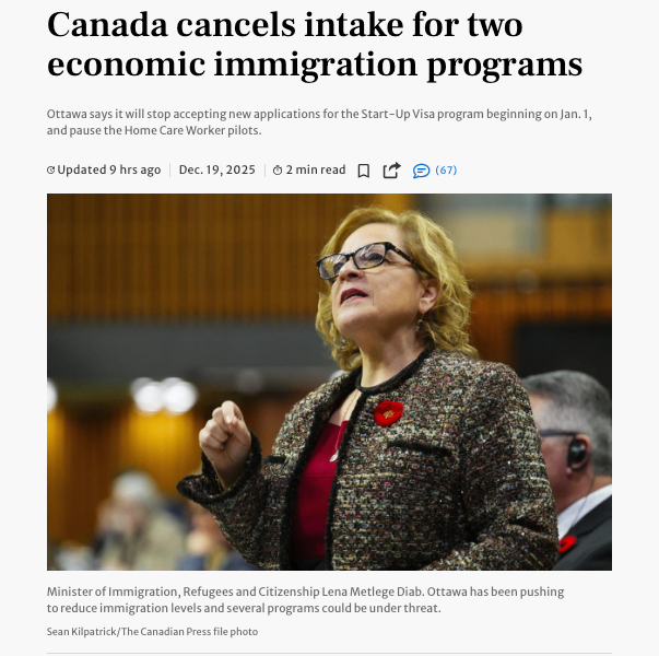 加拿大取消两个经济类移民项目的申请受理