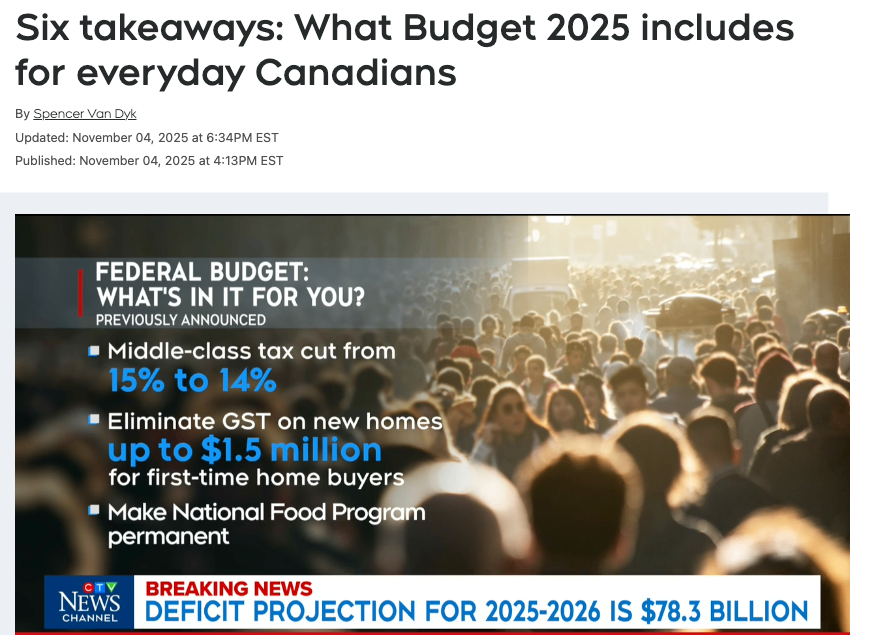 2025 加拿大联邦预算：六大民生重点+五项税务新规