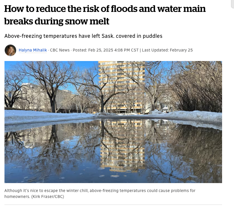 如何在融雪期间减少积水和水管爆裂的风险