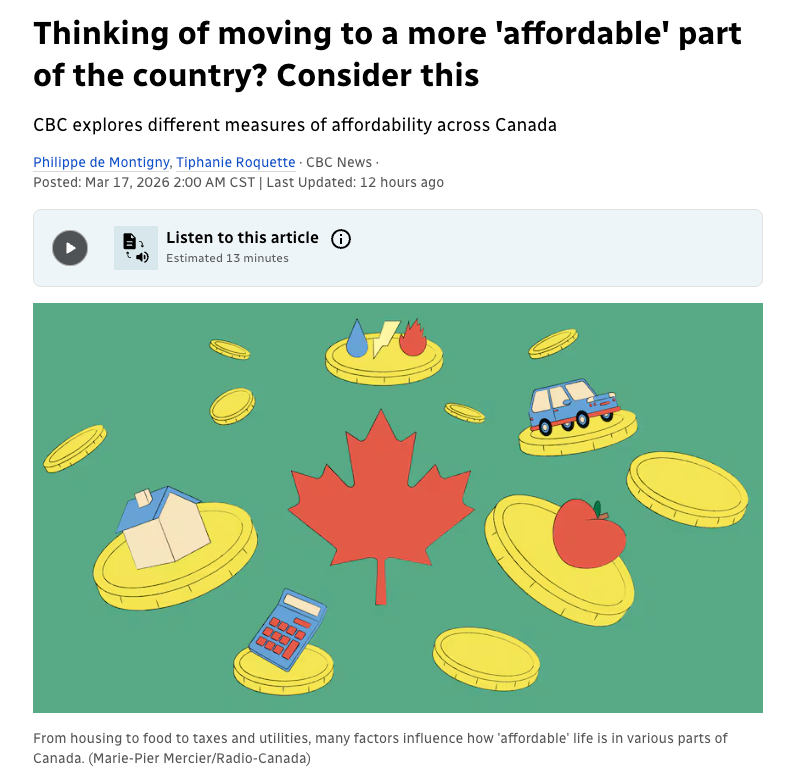想搬去加拿大一个“更便宜”的地方生活?先看看这些