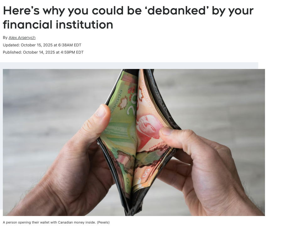 💳 为什么你可能会被银行“封户”（Debanked）