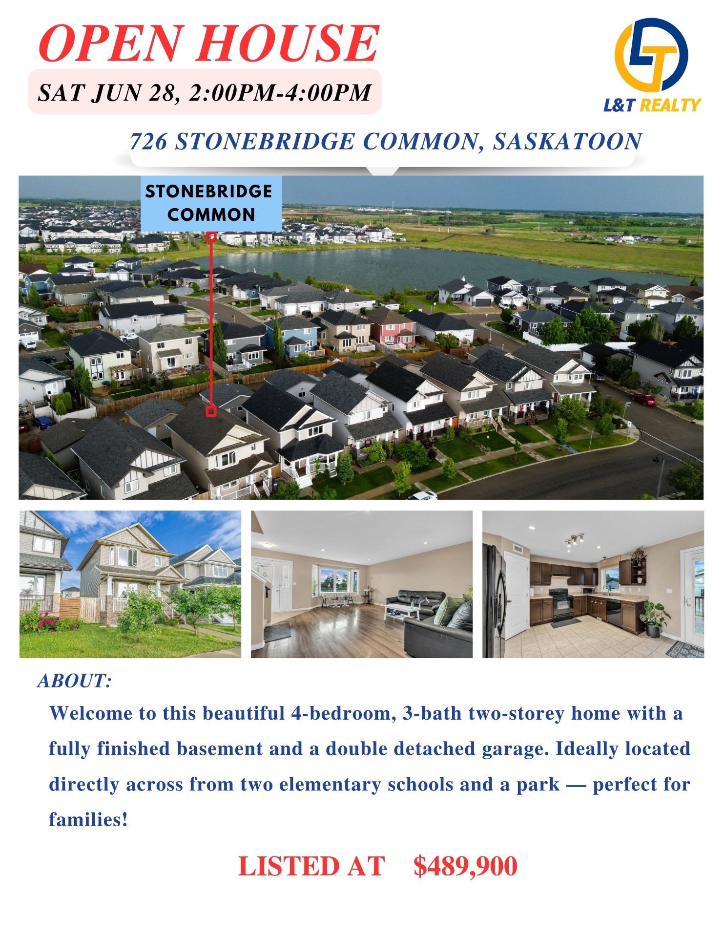 Public Open House, 本周六6月28日, 2-4PM, 726 Stonebridge Common 林与唐地产 - 2