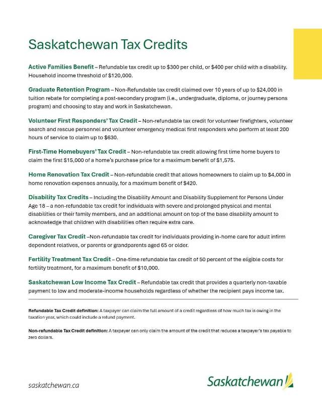 萨斯喀彻温省税收抵免