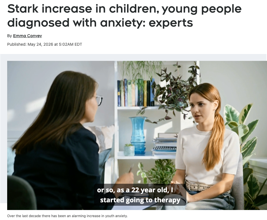 儿童和青少年焦虑诊断人数大幅上升,专家发出警告