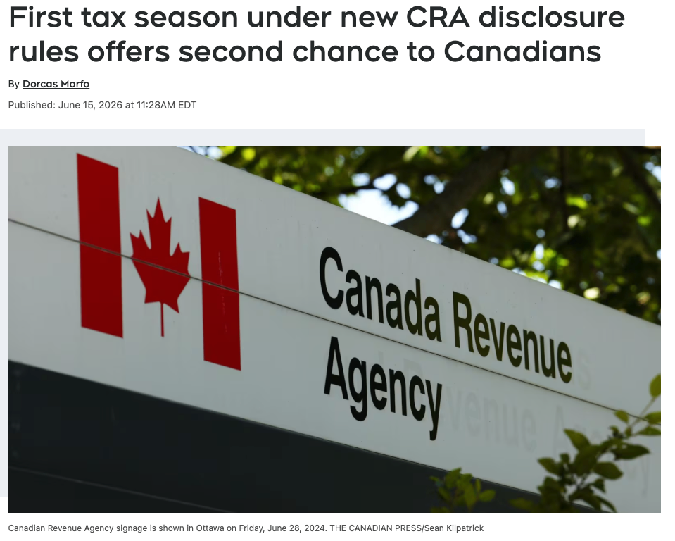 以前报税有错或漏报？别等 CRA 找上门，主动更正可能减免罚款