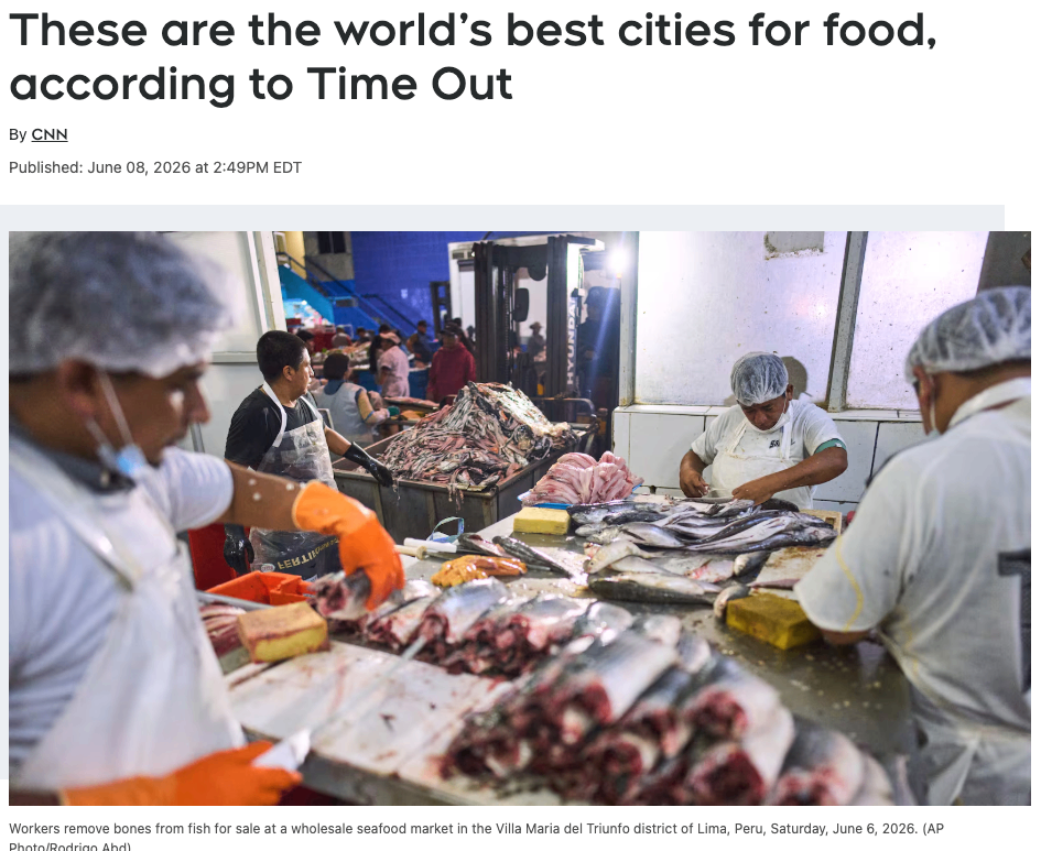 根据 Time Out 评选:这些是全球最佳美食城市