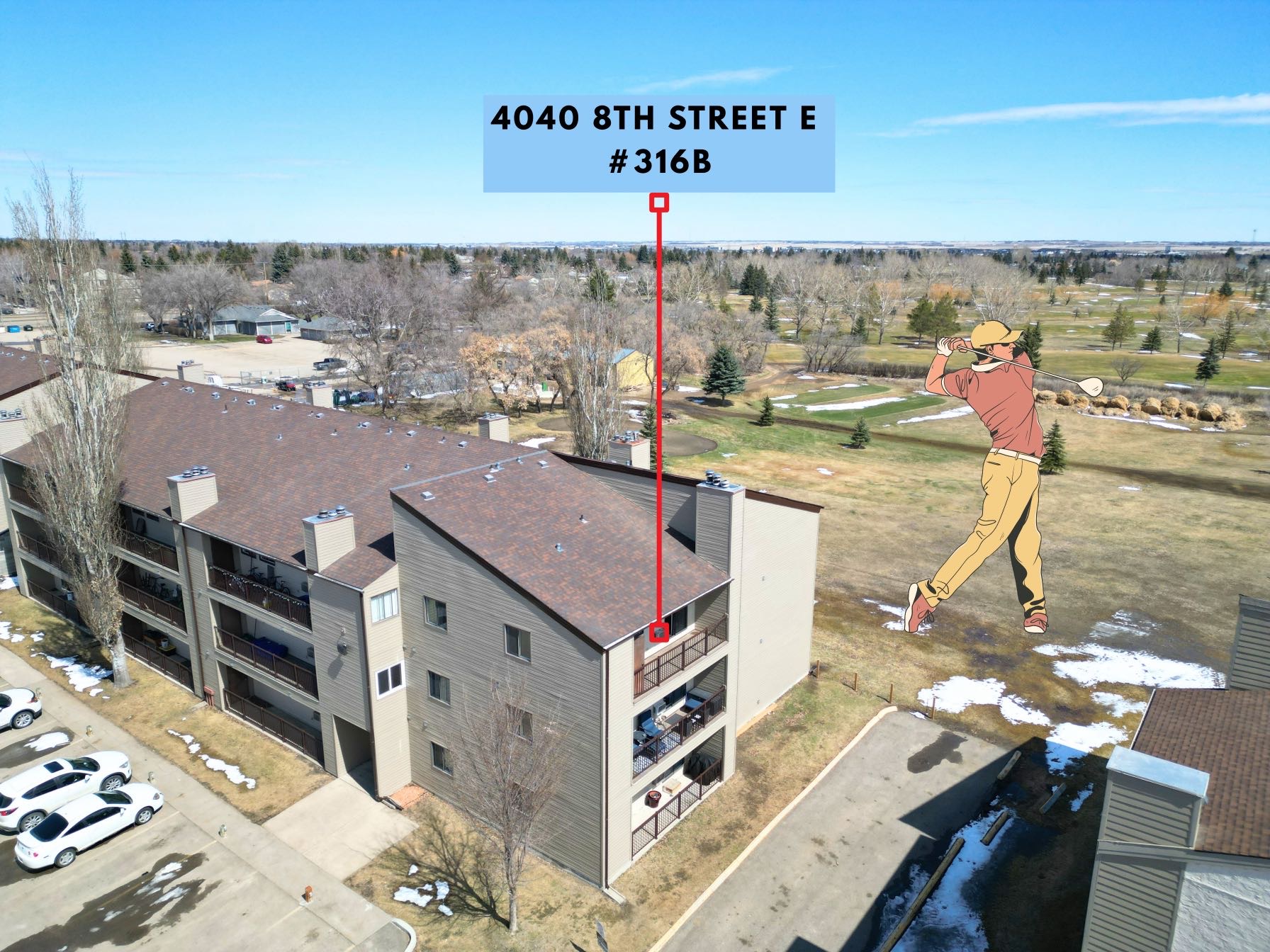 八街顶楼公寓出售——4040 8th St.E#316B——林 - 2